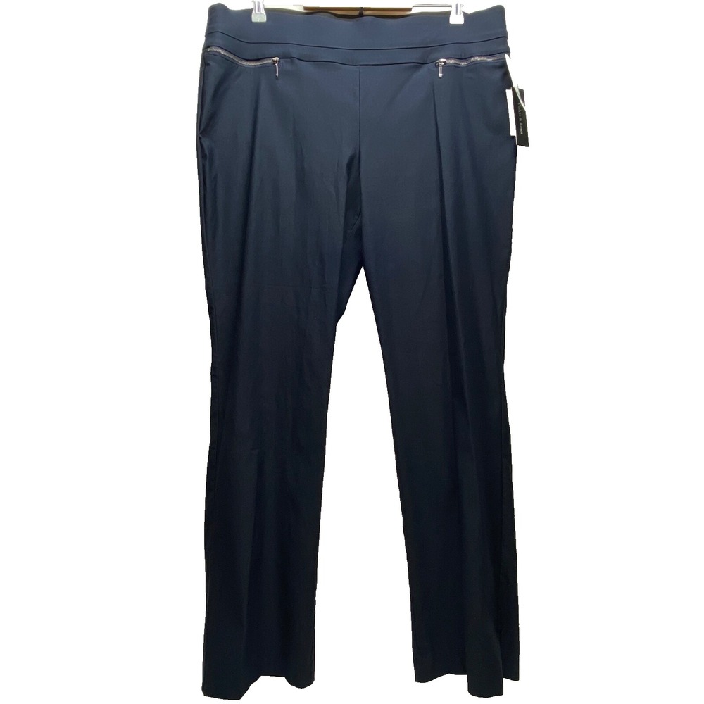 Violets & Roses Pants Women's 18W Navy Ruthy Zipper Bootcut Elastic Waist NWT